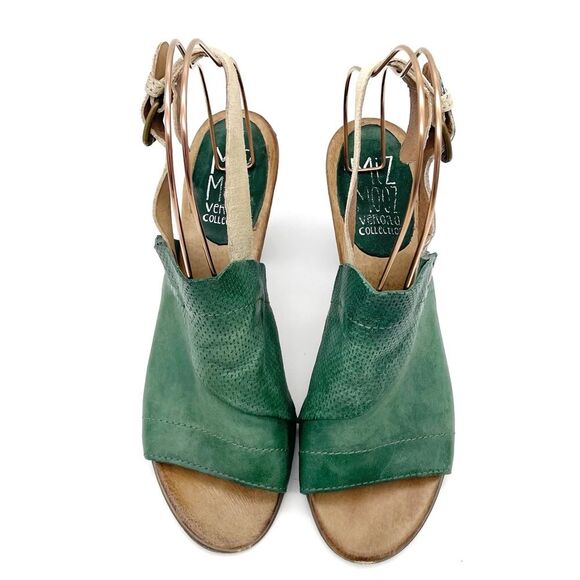 Miz Mooz Millicent Emerald Green Leather Slingback Sandals Size EU 41 US 9.5-10 - Picture 4 of 16